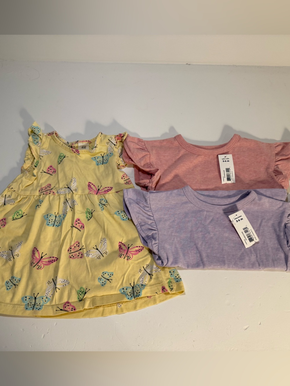 3–6M Girls Clothing Bundle | Joe Fresh NWT + H&M Butterfly Top/Dress
